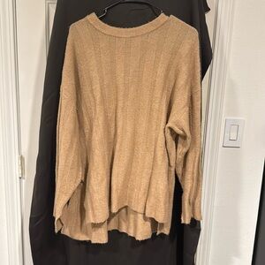 BROWN LONG SLEEVE KNIT SHIRT